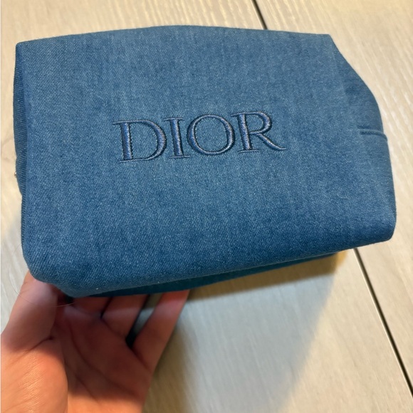 Chic Blue Denim Dior cosmetic bag - Picture 1 of 8